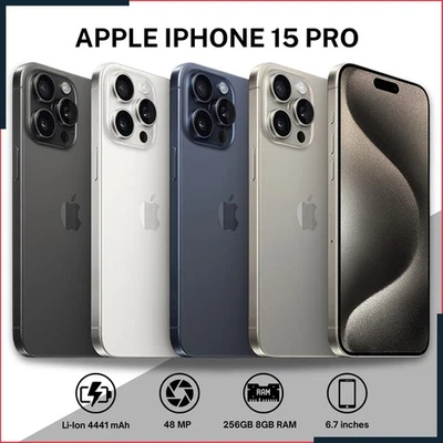 Neu Apple iPhone 15 Pro 128GB/256GB Ohne Vertrag Smartphone Handy Dual SIM