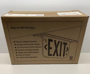 Hubbell Dual-Lite Aufputz Edge beleuchtet LED Exit Sign LESCSRXWA - Bild 1 von 2