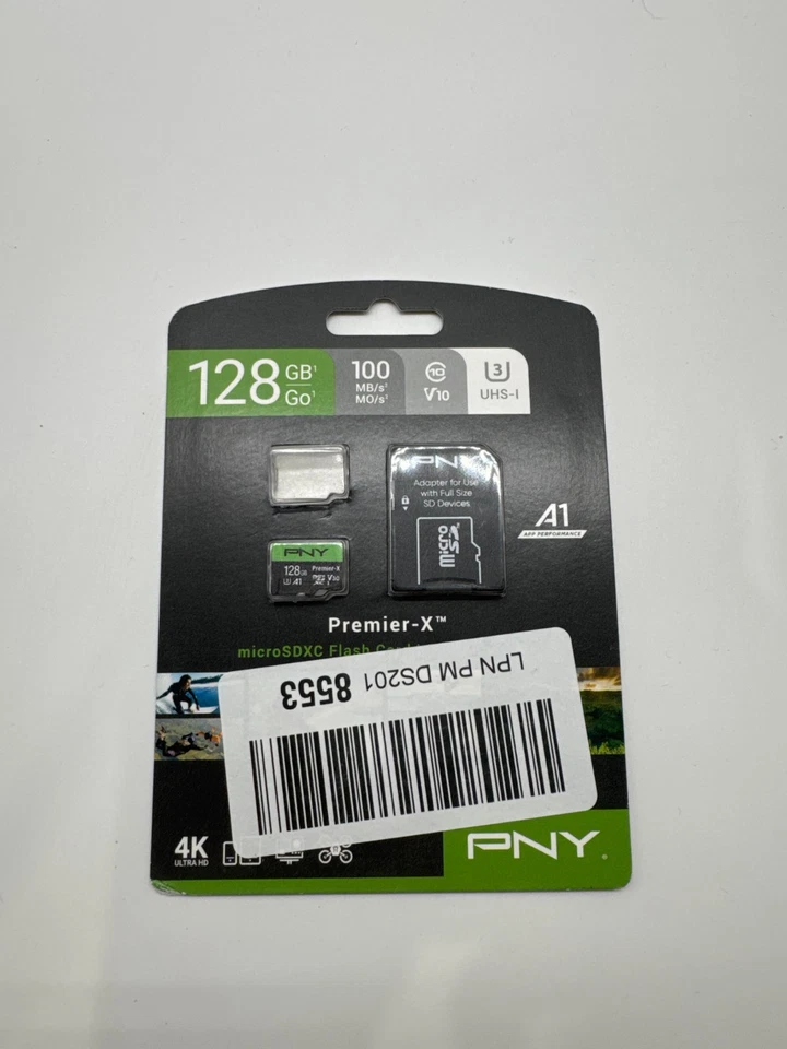 PNY 128GB Premier-X Class 10 U3 V30 microSDXC Flash Memory Card 2-Pack - Image 1 of 1