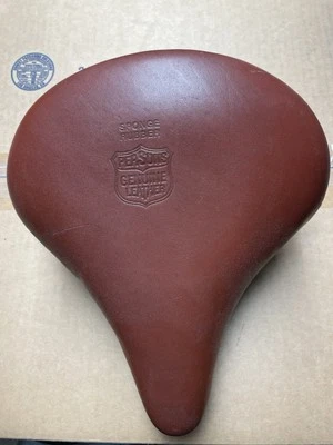 "Silla de montar de cuero genuino para personas 9,75"" x 11""" Foto 1 de 4