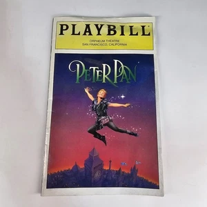 Vintage Playbill Magazine Peter Pan Orpheum Theatre San Francisco Musical & Stubbs - Foto 1 di 5