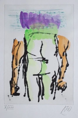 Markus Lüpertz Kunst Regeln geben Neoexpressionismus aquar Radierung 2005 5/30 - Bild 1 von 3