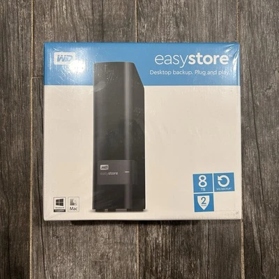New WD easystore 8TB Desktop External Hard Drive USB 3.0 WDBCKA0080HBK-NESN - Image 1 of 4