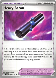 Heavy Baton 151/162 SV05: Temporal Forces Pokemon 011601 - Picture 1 of 2