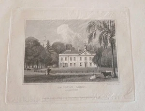 Antique Print Northamptonshire Abington Abbey Park JP Neale 1818 - Picture 1 of 3