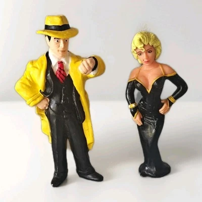 LOTE DE 2 FIGURAS DE PVC DICK TRACY Disney Applause 3.25" Madonna Breathless de colección Foto 1 de 4