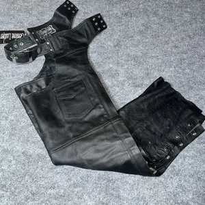 Woman  Genuine Leather  Brand Motorcycle Chaps Size Medium NWT - Bild 1 von 10