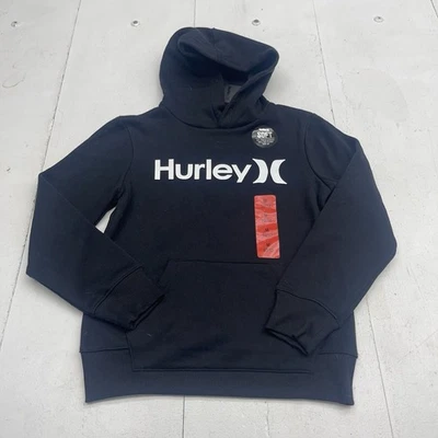 Pullover con Capucha Hurley Suave Negro Logo Gráfico Jóvenes Niños Talla Mediana 10/12 Nuevo Foto 1 de 4