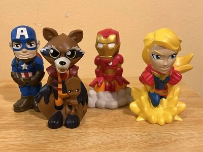 Lot Of 5 Disney Marvel Superheroes Bath Toys - image 1 of 4