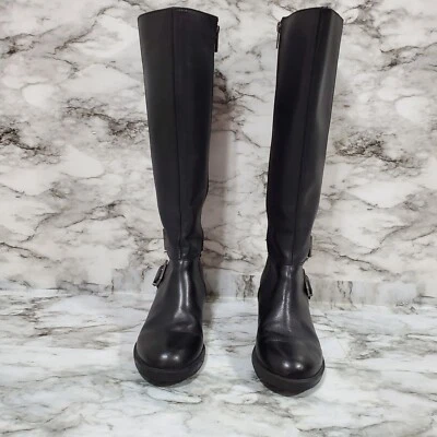 Kenneth Cole Reaction Botas Zapatos Mujer Talla 5.5M Cuero Negro Riding Pod Town Foto 1 de 4