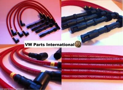 For VW Golf MK3 2.0 16v ABF Blue Red Performance 10mm Ignition Leads Ibiza Pa... - Image 1 of 4