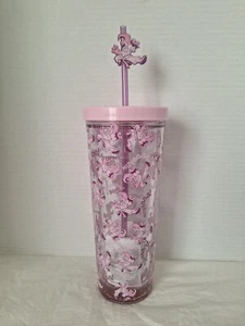 Neu Disney Parks Miss Piggy Becher mit Strohhalm und Anhänger - Bild 1 von 4