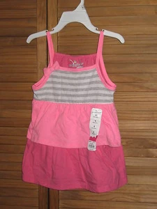 Girl's Jumping Beans Summer Pink Layered Tank Top Size 5 NWT #CL106 - Picture 1 of 3