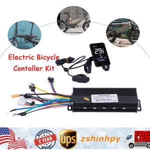 48V Brushless Controller Kit LCD Display Throttle Cable For Electric Bike E-bike - Picture 1 of 14