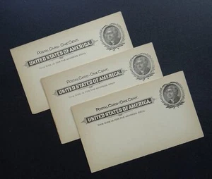 3 x USA POSTKARTE 1 Cent THOMAS JEFFERSON c1890er Jahre Assoc of Medical Librarians - Bild 1 von 5