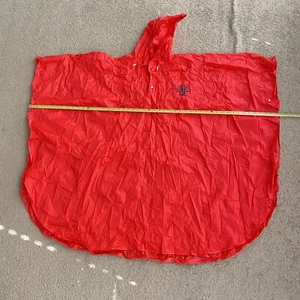 STORM DUDE BRAND Texas Tech HOODED RAIN PONCHO 100% PVC 54” X 40” - Picture 1 of 6