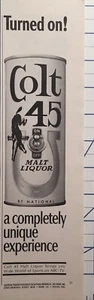 Colt 45 Malta Licor Cerveza Caballo Zapato Encendido Interruptor Vintage Impresión Anuncio 1967 - Imagen 1 de 2