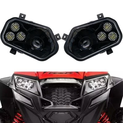 LED Headlights for Polaris RZR 570 800 900 2011-2014/Sportsman /Ranger 2012-2013 - Image 1 of 4