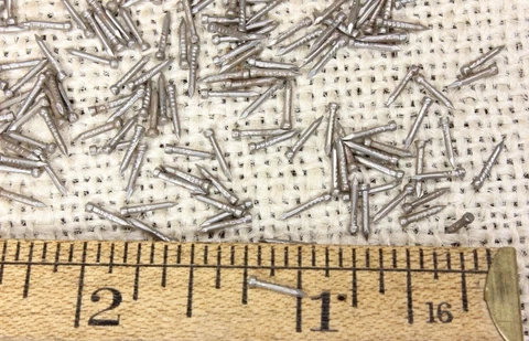 1/4” Tiny Finish Nails 200 In Lot Small Head Brads Cabinet Restoration Nos 20 Ga Cover