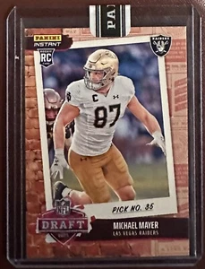2023 Panini Instant Michael Mayer Draft Night Red SP RC Rookie Card /25 Raiders - Picture 1 of 3