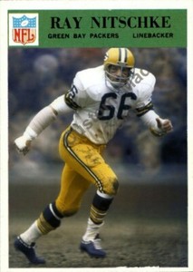 Custom made 1966 Green Bay Packers Ray Nitschke football card white