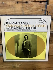 Beniamino Gigli Giordano Andrea Chenier Maria Caniglia Bechi 2 X LP Box Set - Foto 1 di 5