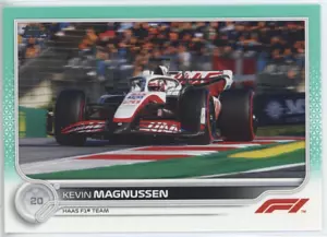 2022 Formula 1 Racing Base Aqua Green Card 128 Kevin Magnussen #d /199 Haas Team - Picture 1 of 2