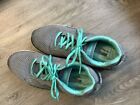 Skechers Womens Skech Knit Memory Foam  Gray Lime Green Athletic Shoes Size 8