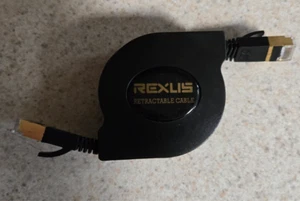 Rexus einziehbares Cat 7 flaches Ethernet-Netzwerkkabel 4,9 Fuß (1,5 m) - Bild 1 von 4