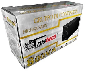 Gruppo Di Continuità 800VA 480W 2 Uscite Bivalenti AC Restart UPS800VA, Trustech - Foto 1 di 1