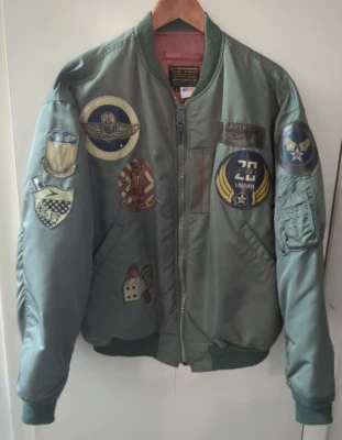 Avirex MA-1 Men's Flight Jacket Nylon Green Top Gun Model Size Large - Image 1 of 4