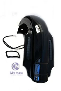 Mutazu CVO 4" Extended Rear Fender w LED & Wire Harness for 93-08 Harley Touring - Picture 1 of 10