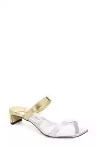 Jimmy Choo SILBER/GOLD Lackleder Kyda 35 Color Block Sandalen Gr. 38,5 *** 795 $ - Bild 1 von 17