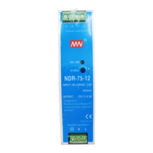 6.3Amp 75 Watt Industrial DIN Rail Power Supply NDR-75-12 ouput 12V USA STOCK - Picture 1 of 6