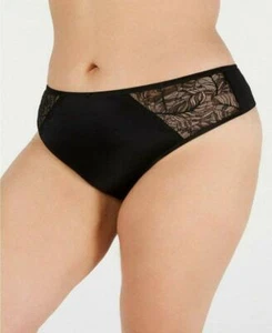 NWT Inc International Concepts Women's Plus Lace-trim Thong Panties 2X - Picture 1 of 2