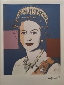 Litografía firmada por Andy Warhol - Reina Isabel II - Certificado Leo Castelli - Imagen 1 de 7