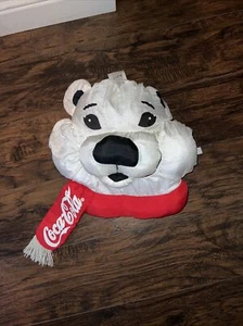 Coca Cola 18” Plush Polar Bear Head Nylon Stuffed Bear - Picture 1 of 8