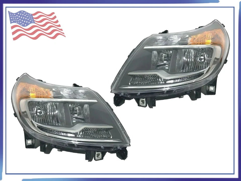 For 2014-2022 Ram Promaster Left Right Headlight Lamp Without DRL 1500-3500 Set Foto 1 de 4