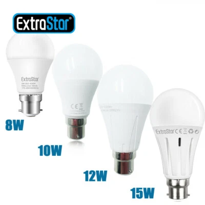 EXTRASTAR 1-10 Pack LED Light Bulb B22 Bayonet Light Bulb GLS Bulb Cold Warm Enery Saving