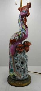 Antique 19th C Large Chinese Porcelain Phoenix Lamp - Excellent Condition - Picture 1 of 12