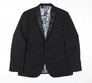 Harry Brown Men's Black Tuxedo Blazer 44R Slim Fit - Picture 1 of 12