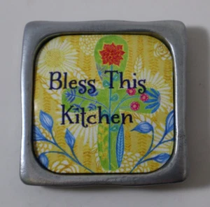 Q3 Bless this kitchen MULTIPLE BLESSINGS METAL MAGNET refrigerator decor - Picture 1 of 3