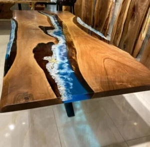 213cm x 107cm Resina de Epóxido Comedor Table Top - Único Decoración Hogar Arte - Imagen 1 de 7