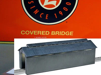 LIONEL LIGHTED RURAL COVERED BRIDGE O GAUGE train tunnel overpass 6-24117 NEW - Image 1 of 4