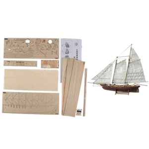 1:120 DIY Wooden Assembly Sailing Ship Model Classic Sailing Boat Puzzle Toys 7H - Picture 1 of 12
