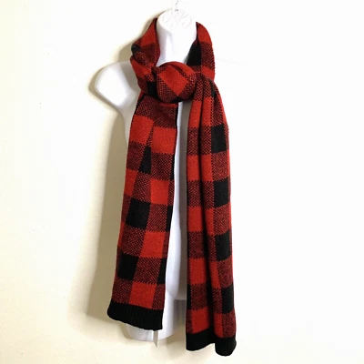 LANE BRYANT~One size Unisex scarf 13.x 80" New Plaid soft knit Acrylic 2022 - Image 1 of 4