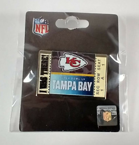 Super Bowl LV 55 Lapel Pin I Was There Kansas City Chiefs Ticket NFL Hat Pin