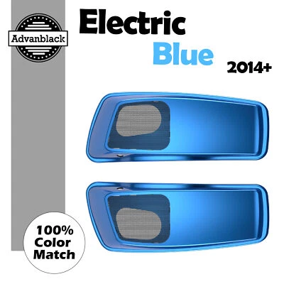 Tapas de altavoz alforja azul eléctrico 6x9 para Harley Street Road King Glide 14+ Foto 1 de 4