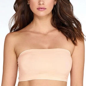 FASHION FORMS Women's Laser Cut BANDEAU BRA - NUDE - Size L - Picture 1 of 3