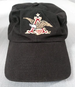 Anheuser Busch Cap Hat Quake City Caps Eagle A Black Embroidered 100% Cotton - Picture 1 of 8